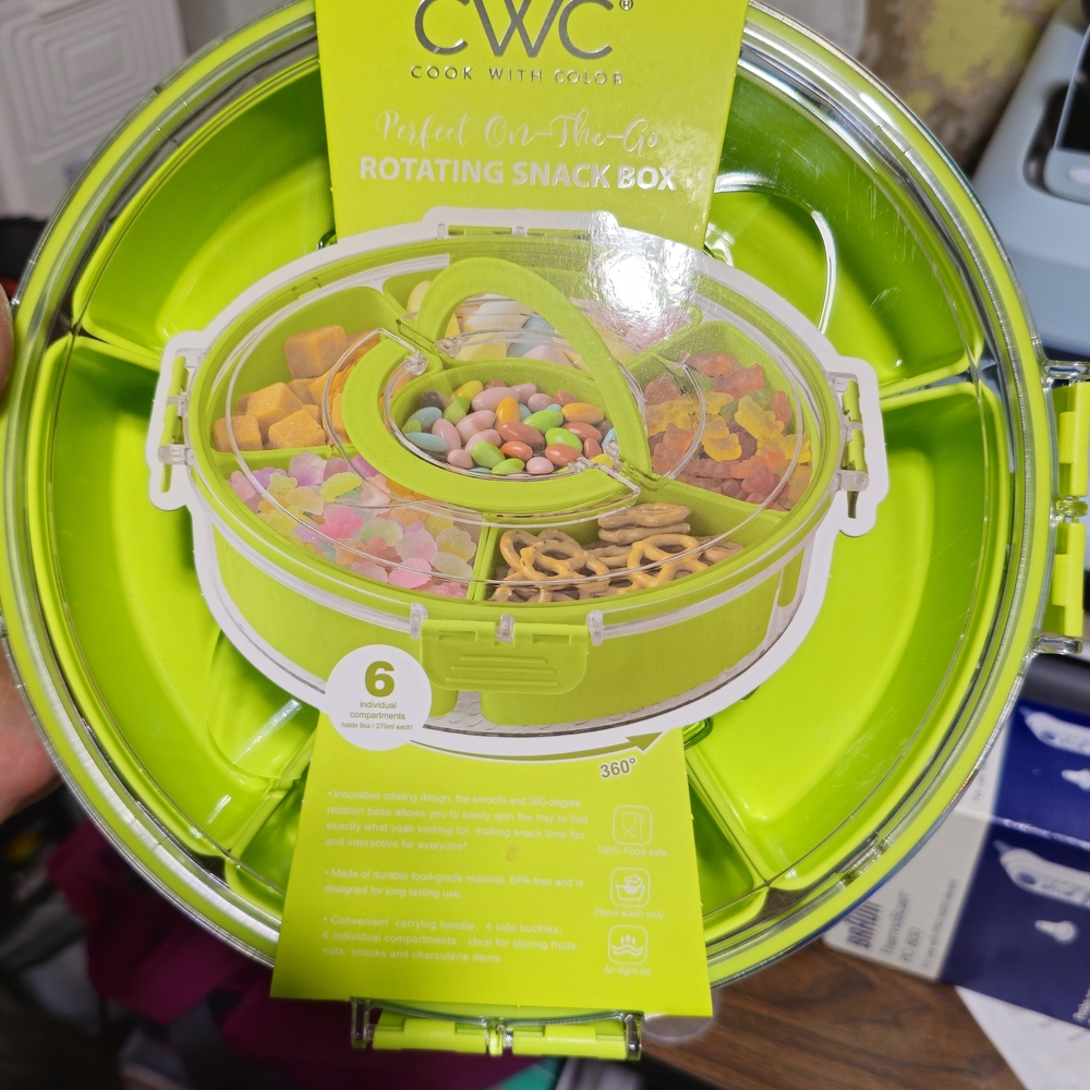 CWC Lime Green Rotating Snack Box